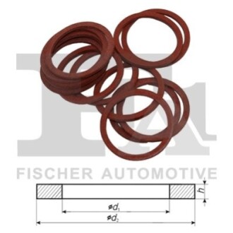 FISCHER Уплотнительное кольцо (мат. VF (вулканизированная фибра)) 12*16*1,5 мм Fischer Automotive One (FA1) 511.870.010