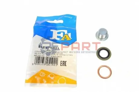 Болт зливу оливи Citroen/Dacia/Nissan/Opel/Peugeot/Renault/Volvo (M16x1.5) Fischer Automotive One (FA1) 518.471.021 Купити в Україні