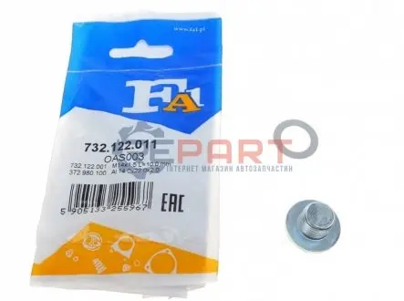 Болт зливу оливи + шайба Chevrolet Aveo/Daewoo Lanos/Nubira/Honda Accord/Civic 87- (M14x1.5) Fischer Automotive One (FA1) 732.122.011 Купити в Україні