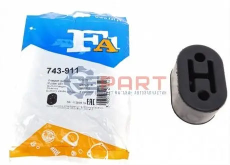 Гумка глушника Hyundai i30 1.4/1.6 CRDi 07-16/Mitsubishi Pajero 3.2 DI-D 00- Fischer Automotive One (FA1) 743-911 Купити в Україні