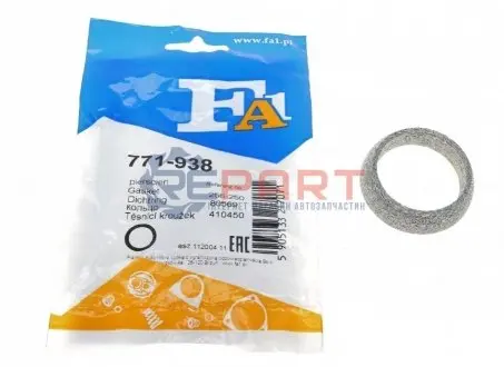 Прокладка труби вихлопної Toyota Prius 1.5 03-09 (38.2x50.3x13) (кільце) Fischer Automotive One (FA1) 771-938 Купити в Україні