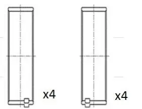 Вкладыши шатунные BMW 1/2/3/4/5/6/7/X1/X3/X4/X5/X6 (N47/N57) 2.0/3.0D 06- (STD) Fischer Automotive One (FA1) BB2027STD