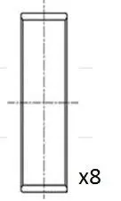 Фото (без замка) Вкладиші шатунні STD Ford 1.8TD D18TI Fischer Automotive One (FA1) (BB2030STD) зображення 1