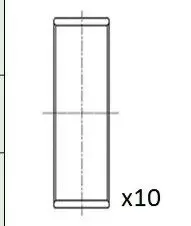 Вкладыши шатунные VW Crafter/T5 2.5 TDI 03-11 (+0.25) Fischer Automotive One (FA1) BB2073025
