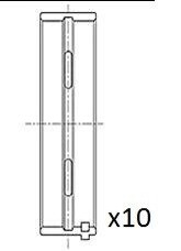 Вкладиші корінні (.010") Fiat 1.9JTD 01- Fischer Automotive One (FA1) BM1025-010