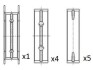 Вкладыши коренные (+0.50) Ford Fiesta V 1.25/1.4 16V 01-/Fusion 1.4/1.6 02- Fischer Automotive One (FA1) BM1030-050 (фото 1)