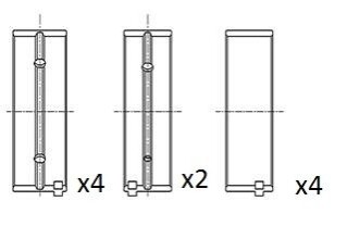 Вкладыши коренные (.010") Ford 1.8D/TD/Tdci Fischer Automotive One (FA1) BM1043-010