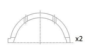 Полукольца упорные (2шт) STD Nissan Almera/X-trail 2.2dCi 03- Fischer Automotive One (FA1) BT3000STD