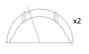 Півкільця STD Renault Clio, Duster, Kangoo, Megane 1.5dCi 03- Fischer Automotive One (FA1) BT3008STD (фото 1)