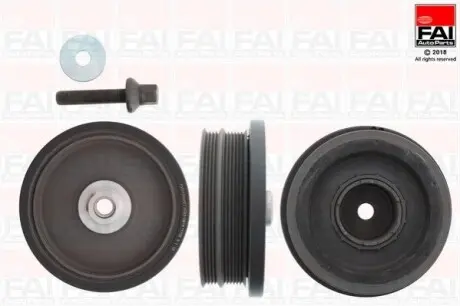 Шків колінвалу BMW 1/3/5/X3 2.0D 02- (4PK+6PK) Fischer Automotive One (FA1) FVD1004K