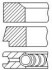 Кольца поршневые BMW 1 (F20/F21)/3 (F30/F80) 1.4-2.0i (N13) (77.00mm/STD) (1.2-1.5-2)(открыты) PR12000