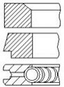 Кільця поршневі BMW 1 (F20/F21)/3 (F30/F80) 1.4-2.0i (N13) (77.00mm/STD) (1.2-1.5-2)(відкриті) Fischer Automotive One (FA1) PR12000 (фото 1)