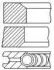 Кольца поршневые Renault Trafic/Megane/Kangoo 1.9dCi (80.50mm/+0.5) (2.5-2-3) = 8938435000 Fischer Automotive One (FA1) (PR35000) изображение 1