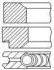Кільця поршневі Ford Connect 1.8TDCI 02- (82.50mm/STD) (1.75-2-2) Fischer Automotive One (FA1) (PR70000) зображення 1