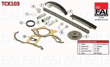 Ланцюг ГРМ Fischer Automotive One (FA1) TCK103