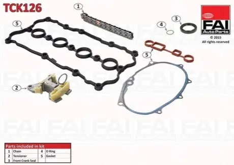 К-кт цепи ГРМ (полный) Skoda Octavia 2.0FSI 04-/VW Passat 05-/Jetta 05- Fischer Automotive One (FA1) TCK126
