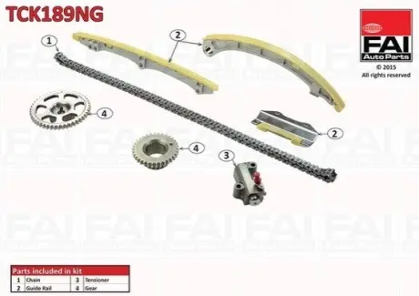 Комплект ланцюгів привода Fischer Automotive One (FA1) TCK189NG