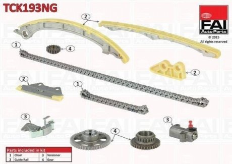 К-кт цепи привода ГРМ HONDA ACCORD VIII 2.4 08- (K24Y2, K24Z3, K24Z9) Fischer Automotive One (FA1) TCK193NG