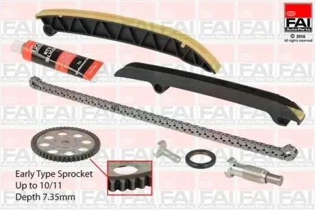 К-кт ланцюга приводу (з шестернею і сальником)ГРМ VAG 1.2 TFSI (CBZA/CBZB) Fischer Automotive One (FA1) TCK208 Купити в Україні