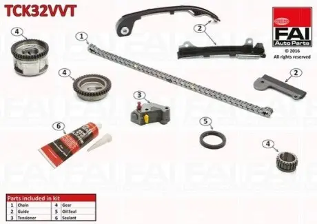 Цепь привода кулачкового вала.) Fischer Automotive One (FA1) TCK32VVT