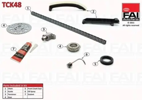 Комплект ланцюга ГРМ Smart 0.6-0.7i Fischer Automotive One (FA1) TCK48