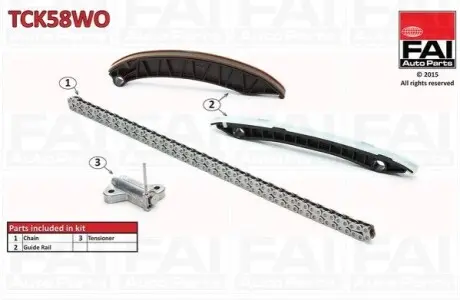 Набор цепи ГРМ NISSAN/OPEL/RENAULT VIVARO (06-) BEZ KOL Fischer Automotive One (FA1) TCK58WO