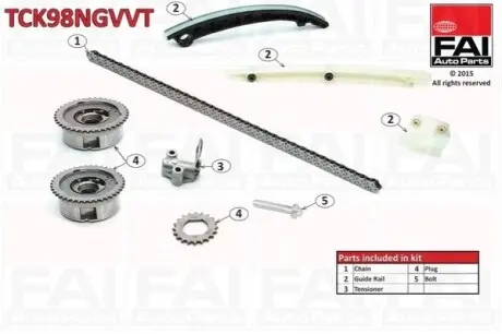 Комплект цепей привода Fischer Automotive One (FA1) TCK98NGVVT