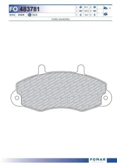 Колодки гальмівні (передні) Ford Transit 91-00 14" FOMAR FO 483781 Купити в Україні