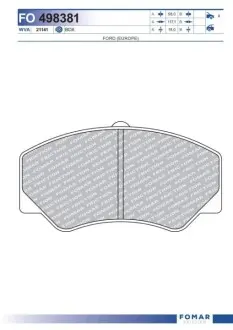 Колодки тормозные дисковые FOMAR FO 498381