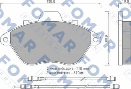 Колодки тормозные дисковые FOMAR FO 554581