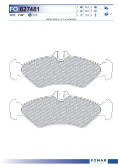 Колодки гальмівні дискові FOMAR FO 627481
