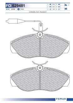 Тормозные колодки FOMAR FO629481 (фото 1)