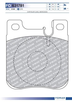 Гальмівні колодки FOMAR FO631781