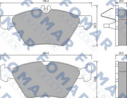 Колодки гальмівні дискові FOMAR FO 639081