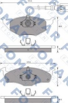 Гальмівні колодки FOMAR FO687881 (фото 1)