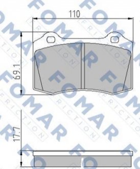 Гальмівні колодки (набір) FOMAR FO699184 (фото 1)
