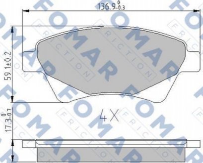 Колодки гальмівні дискові FOMAR FO 908281