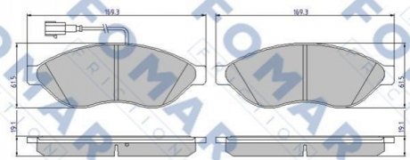 Тормозные колодки.) FOMAR FO924481 (фото 1)