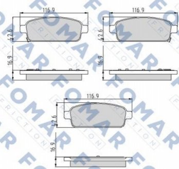 Колодки гальмівні дискові FOMAR FO 936481