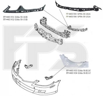Крепление бампера FPS FP 4403 934 (фото 1)