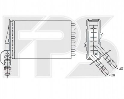 Радіатор пічки FPS FP 56 N52