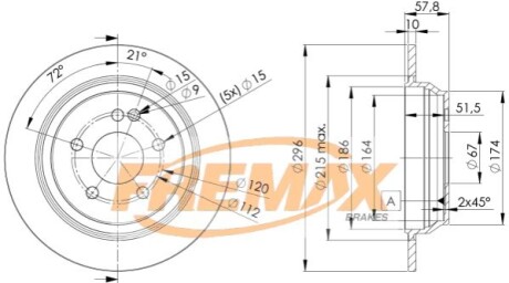 Диск тормозной FREMAX BD-0416