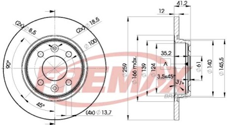 Диск тормозной FREMAX BD-4707