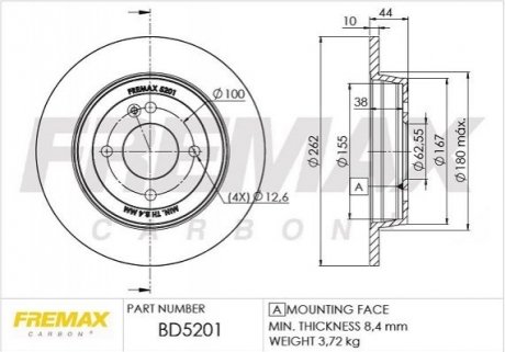 Гальмівні диски FREMAX BD5201