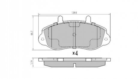 Тормозные колодки передние 98-06 R15 (тип BENDIX) FREMAX FBP1140