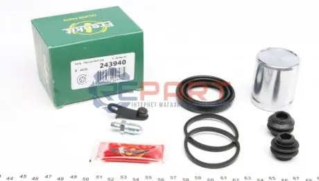 Фото Ремкомплект супорта (заднього) Kia Sorento/Hyundai Genesis 08- (d=43mm) (+поршень) (Mando) FRENKIT (243940) зображення 1