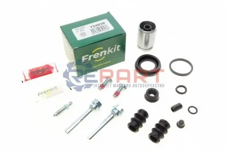 Ремкомплект супорта (заднього) Renault Megane 01- (d=34mm) (TRW) (+поршень/направляюча) FRENKIT 734039 Купити в Україні