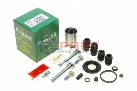 Ремкомплект супорта (заднього) VW Caddy III 04-10 (d=38mm) (+поршень/направляюча) (Aisin) FRENKIT 738774 Купити в Україні