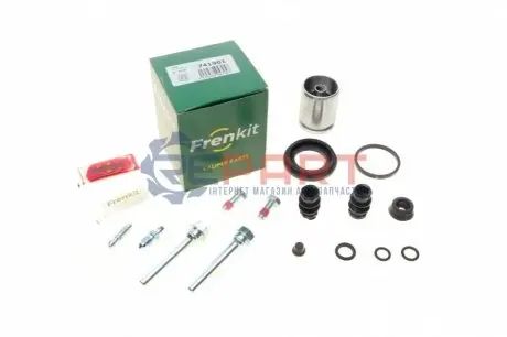 Ремкомплект супорта (заднього) VW T5/Caddy III 03-/Trafic 01- (d=41mm)(+поршень/направляюча)(Lucas) FRENKIT 741901 Купити в Україні