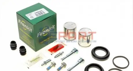 Ремкомплект супорта (переднього) Mitsubishi L200 01-05 (d=43mm) (+2 поршня/направляюча) (Tokico) FRENKIT 743222 Купити в Україні